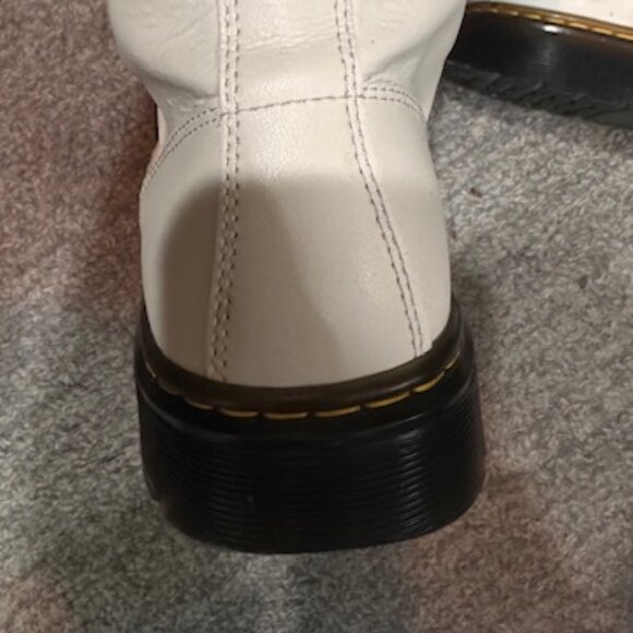 Dr. Martens Air Wair Boots White Woman's Size 6 m - Picture 9 of 14